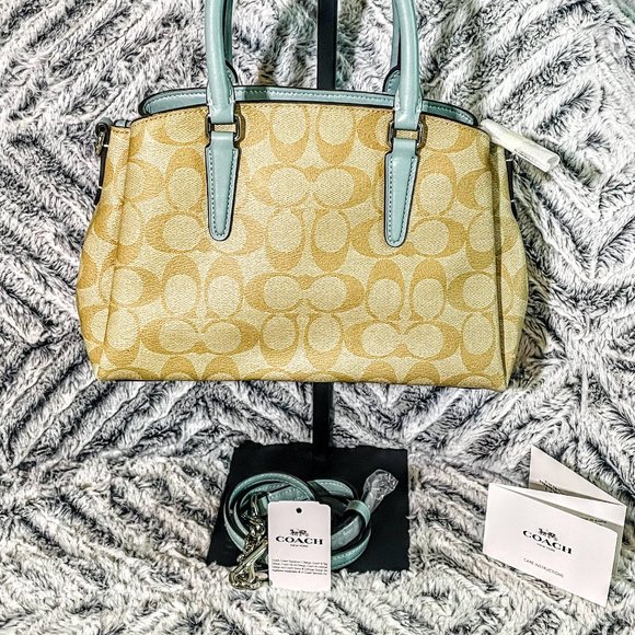 NWT - COACH MINI SAGE CARRYALL IN SIGNATURE CANVAS (F29434) - Picture 2 of 13